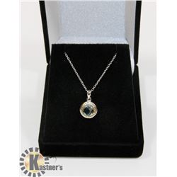 #-37 GENUINE BLUE TOPAZ PENDANT