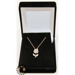 #20-CUBIC ZIRCONIA PENDANT NECKLACE