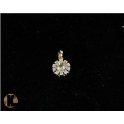 #-83 GENUINE CITRINE &CZ PENDANT