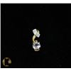 Image 1 : #-89 GENUINE AMETHYST & CZ PENDANT