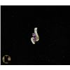 Image 1 : #-62 GENUINE AMETHYST & CZ PENDANT