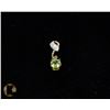 Image 1 : #-73 GENUINE PERIDOT & CZ PENDANT
