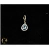 Image 1 : #-85 GENUINE BLUE TOPAZ & CZ PENDANT