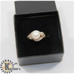 NEW GEMSTONE DIAMOND/PEARL CTW. 0.126