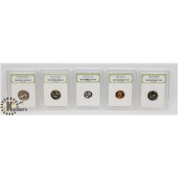 SET OF 4 COIN 1 CENT-25 CENT PROOF SET.