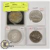 Image 1 : LOT OF 4 CANADA $1 COINS- 1964, 1980, 1976, 1935