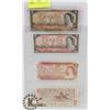 Image 1 : LOT OF 4 CANADA $2 BILLS, 1954, 1974, 1986