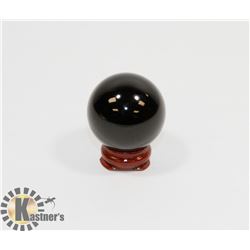 #52-NATURAL BLACK OBSIDIAN HEALING SPHERE BALL