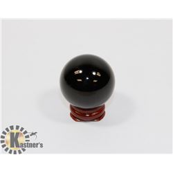 NATURAL BLACK OBSIDIAN WITH STAND