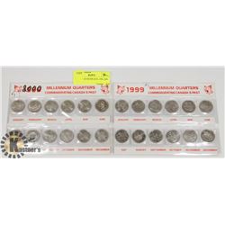 LOT OF 2 QUARTER SETS, 1999, 2000