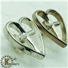 Image 2 : SILVER HEART & CROSS SHAPED EARRINGS