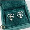 Image 4 : SILVER HEART & CROSS SHAPED EARRINGS
