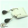 Image 2 : SILVER SMOKEY QUARTZ & PEARL EARRINGS
