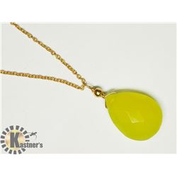 SILVER GREEN ONYX NECKLACE