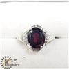 Image 2 : SILVER GARNET RING