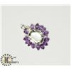 Image 1 : SILVER AMETHYST & GREEN AMETHYST PENDANT