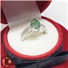 Image 4 : SILVER EMERALD CUBIC ZIRCONIA RING