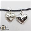 Image 1 : SILVER 2 HEART PENDANT NECKLACE