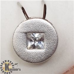 SILVER CUBIC ZIRCONIA PENDANT