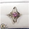 Image 2 : SILVER CUBIC ZIRCONIA PINK RING
