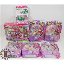 FLAT OF 7 SEALED VARIETY OF SHOPKINS TOYS