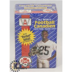 SEALED BOX OF CFL ALL WORLD FOOTBALL CANADIAN