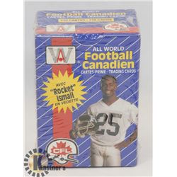 SEALED BOX OF CFL ALL WORLD FOOTBALL CANADIAN