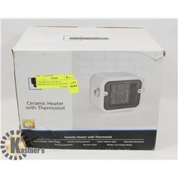 CERAMIC HEATER WITH THERMOSTAT DUAL SETTINGS