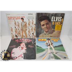 LOT OF 4 VINTAGE ELVIS RECORDS