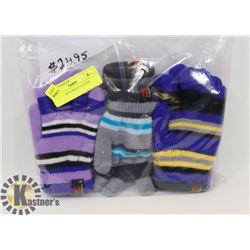 3PK KIDS HEATWAVE GLOVES