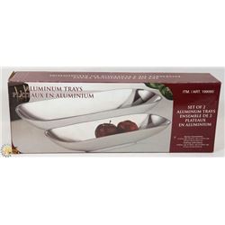 SET OF 2 ALUMINIUM TRAYS