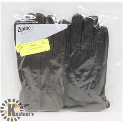 2PK LADIES LEATHER GLOVES MEDIUM.