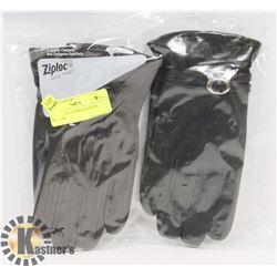 2PK LADIES LEATHER GLOVES MEDIUM.
