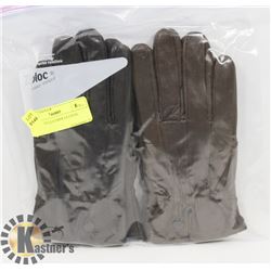 2PK LADIES LEATHER GLOVES LARGE