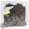 Image 1 : 2PK LADIES LEATHER GLOVES LARGE