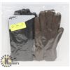 Image 1 : 2PK LADIES LEATHER GLOVES LARGE