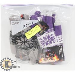 3PK LADIES HEATWAVE GLOVES