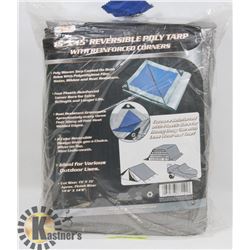 NEW 15FT X 15FT REVERSABLE POLY TARP