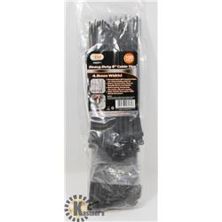 2 NEW PACKS OF 100EA/CABLE/ZIP TIES 12" & 8"