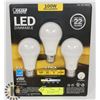 Image 1 : NEW PACK OF 3 LED BULBS/100 WATT REPLACEMENT