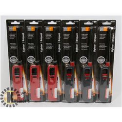 LOT OF 6 NEW REFILLABLE LIGHTERS