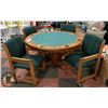 Image 1 : CONVERTIBLE POKER/HARDWOOD TABLE WITH 4