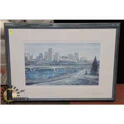 EDMONTON SKYLINE SIGNED NUMBERED PRINT