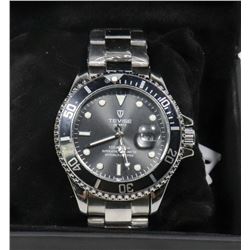 NEW TEVISE WATCH QUARTZ MOVEMENT STAINLESS STEEL