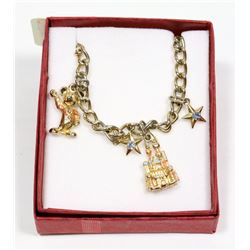 VINTAGE DISNEY CHARM BRACELET W/ MICKEY &