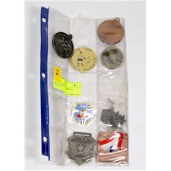 LOT OF 9 EDMONTON SPORTS MEDALS.