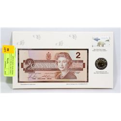 1986 CANADIAN 2 DOLLAR UNCIRCULATED COIN, BANK