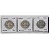 Image 1 : CANADIAN  50 CENT COINS 1956  1957  1958.