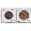 Image 1 : 2 BANK OF UPPER CANADA  TOKENS 1854  1857