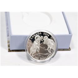 ROYAL CANADIAN MINT 2014 FINE SILVER RAM $100